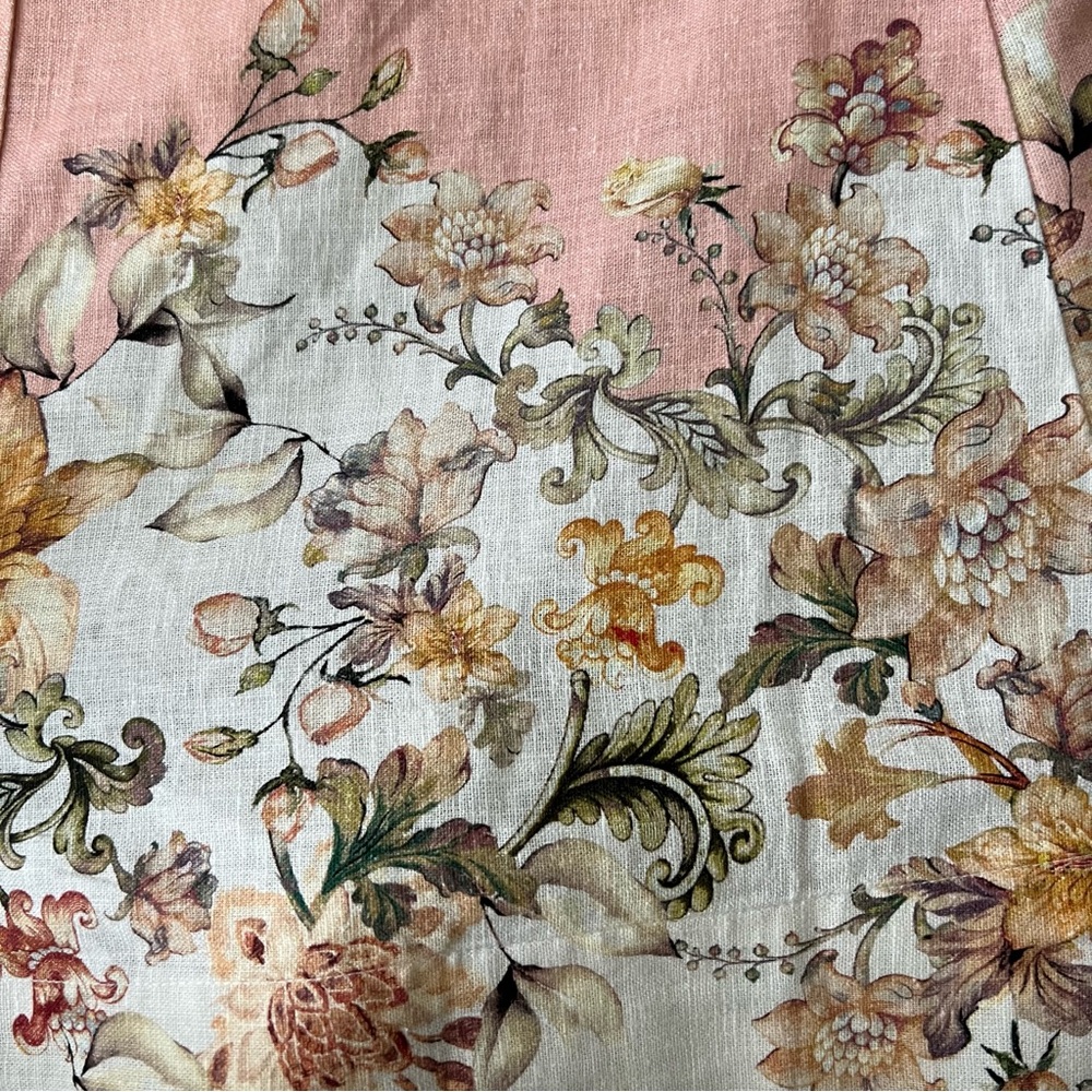 Joie NEW Linen Floral A-line Midi Summer Dress - Picture 9 of 15